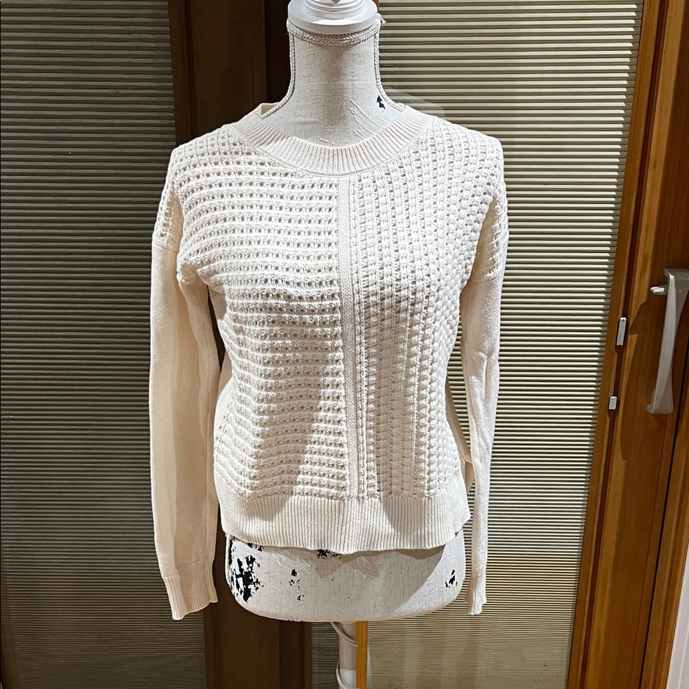 Banana Republic cream open knit sweater- size XS